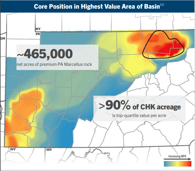 Chesapeake Marcellus Shale acreage