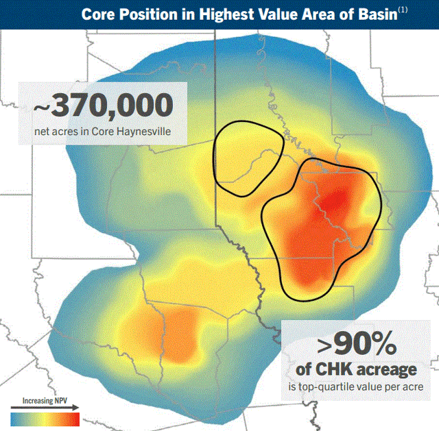 Chesapeake Haynesville shale acreage