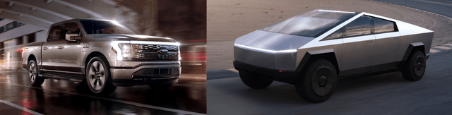 Ford's F-150 Lightning VS Tesla's Cybertruck