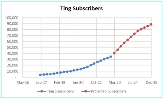 Figure 8 - Ting Subscribers