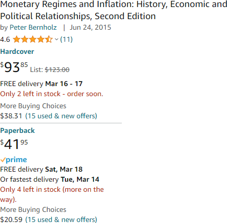 a hardcover copy of Professor Bernholz’s book sells for $94 on Amazon.