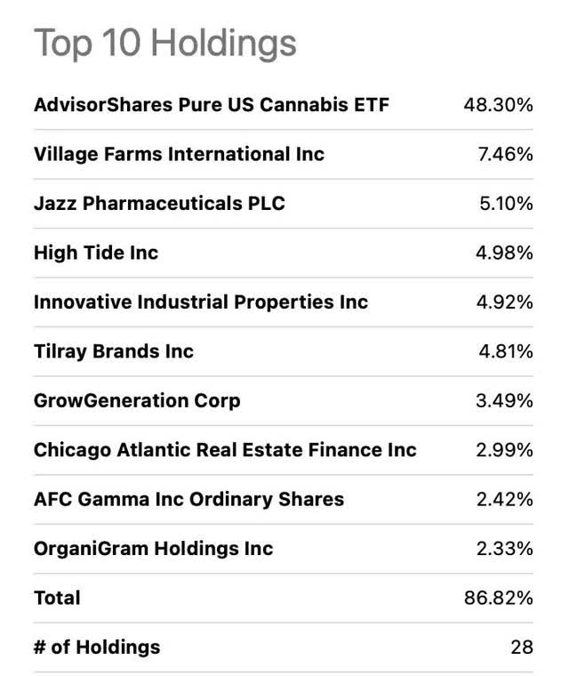 YOLO Top 10 Holdings