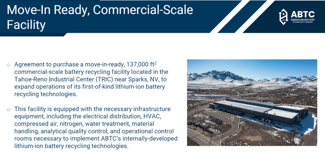 ABML facility purchase