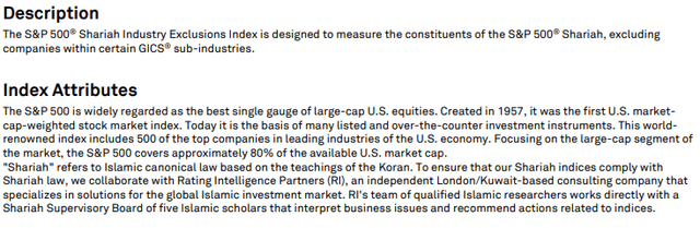 S&P 500 Shariah Industry Exclusions Index