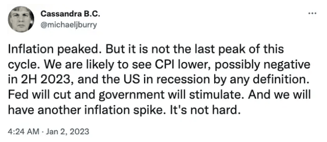 Michael Burry prediction