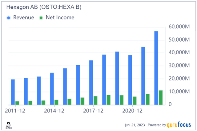 Hexagon revenue/net