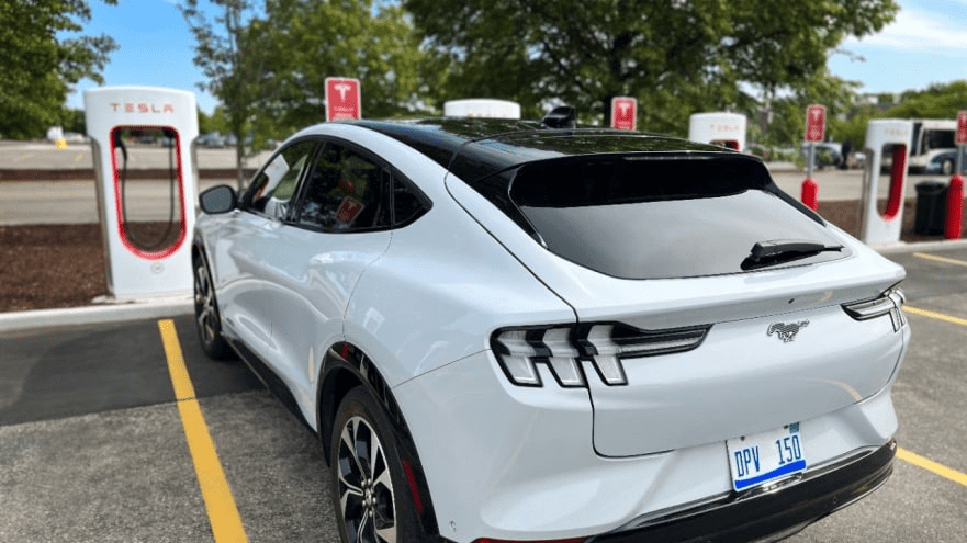 ford using tesla supercharger