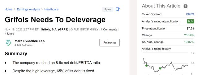 Grifols Stock: A Promising Buy Opportunity (NASDAQ:GRFS) | Seeking Alpha