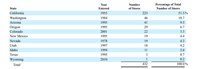 FY22 Form 10K - Summary Of Geographic Footprint