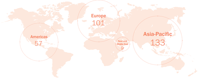 Geographic presence map