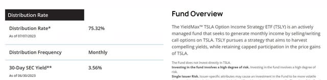 tsly yield dividend
