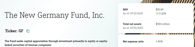 New Germany Fund Overview