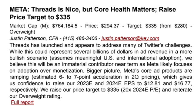 KeyBank [July 5, 2023 - proprietary source]