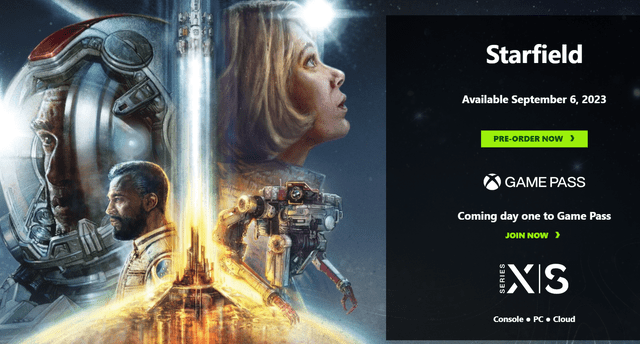 Xbox Game Pass Starfield