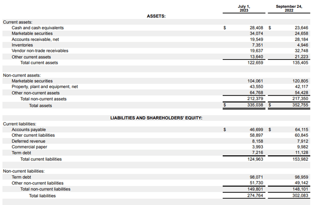 Apple FY23 Q3 10Q