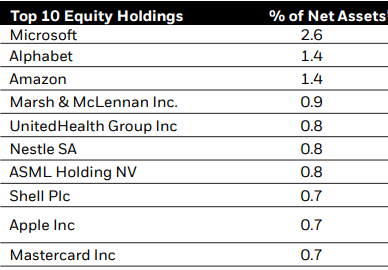 Figure 4: Top 10 holdings