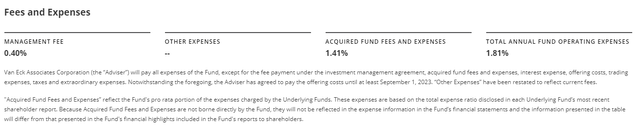 XMPT has a 1.81% operating expense ratio