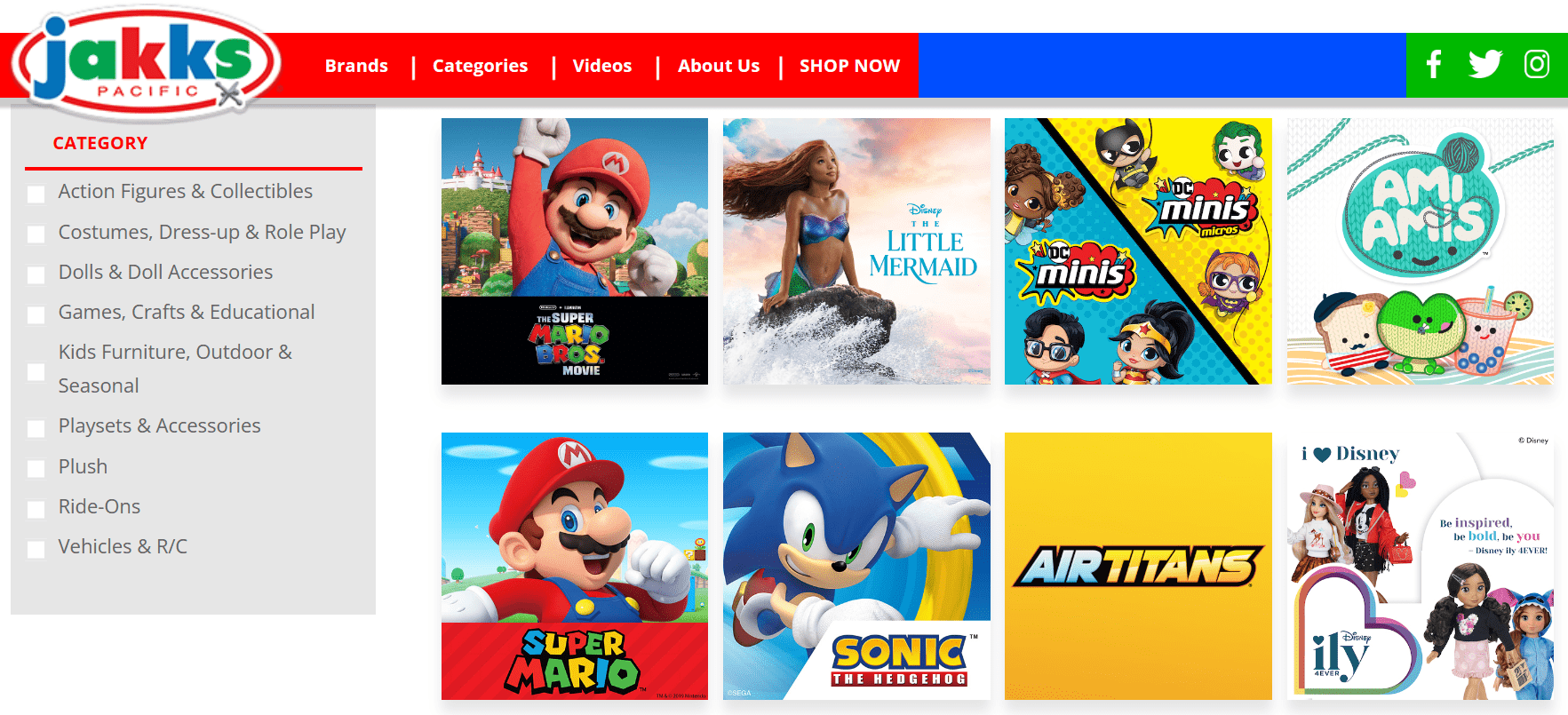 Jakks shop pacific website