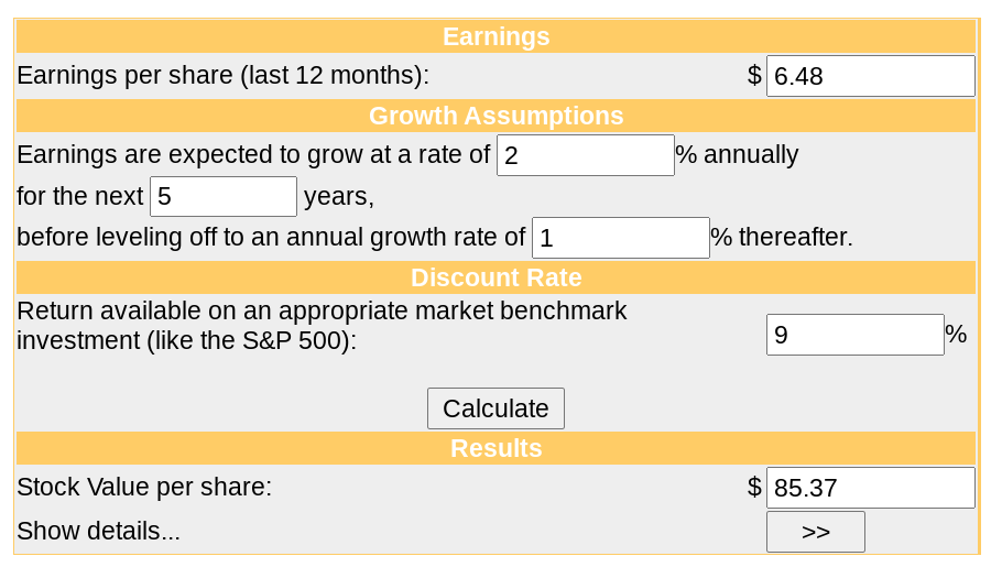 dcf model for DY