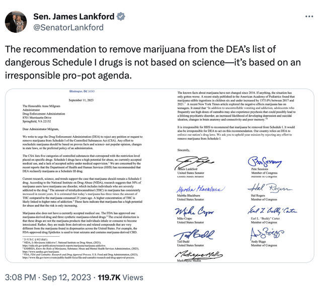 Senator Lankford's account