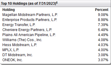 FEI Top Ten Holdings