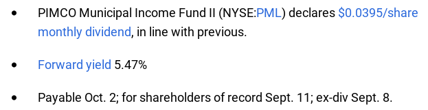 Current Yield (<a href='https://seekingalpha.com/symbol/PML' title='PIMCO Municipal Income Fund II'>PML</a>)