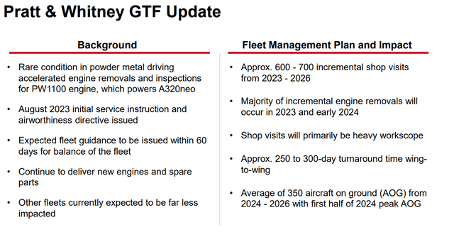 Pratt & Whitney Update