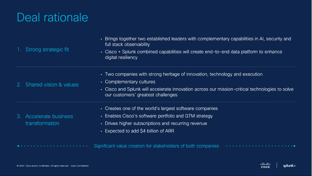 Cisco is seeing Splunk as a great deal