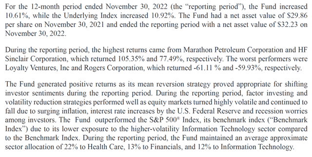 Exerpt from AUSF's 2022 annual report