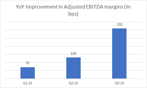 EBITDA margin progression Yoy