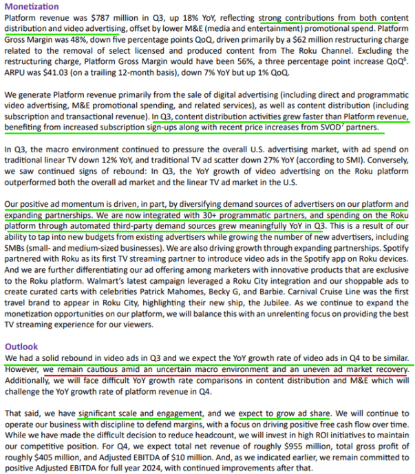 Roku Q3 2023 Shareholder Letter