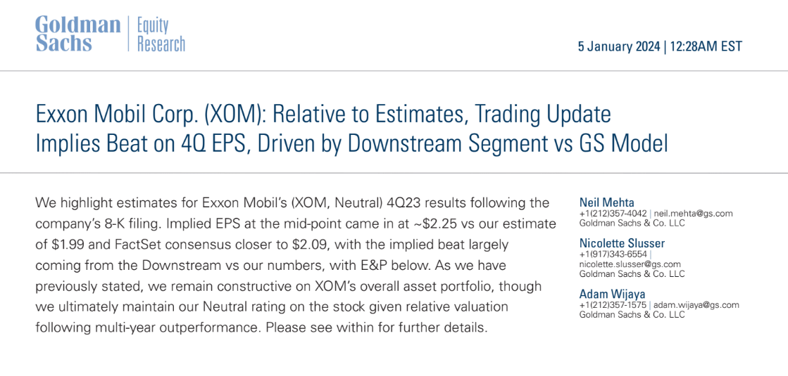 Exxon Mobil Corporation (XOM)