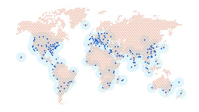 The image depicts Cloudflare's server locations.