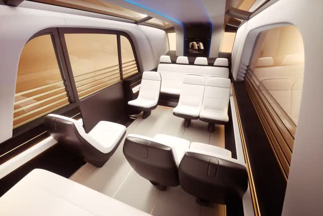 A interior of a train Description automatically generated