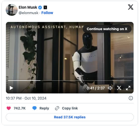 X.com Elon Musk account