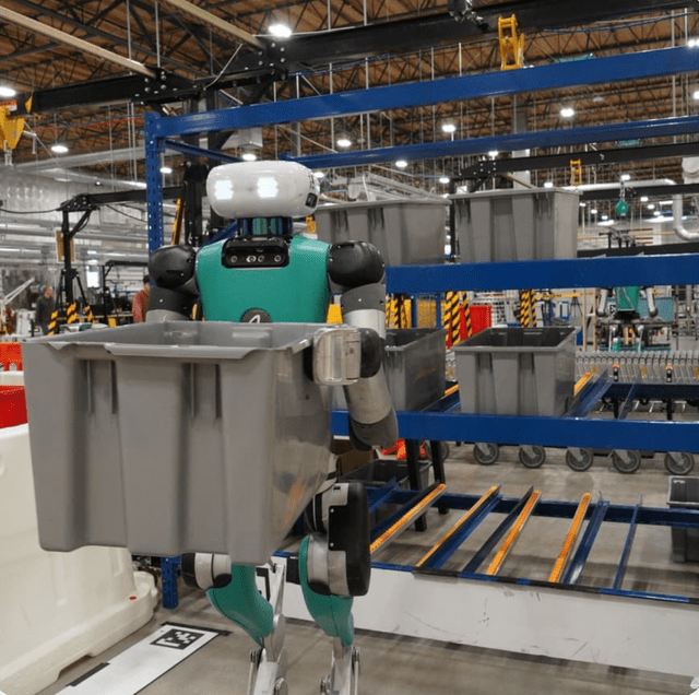 Digit robot working in a warehouse