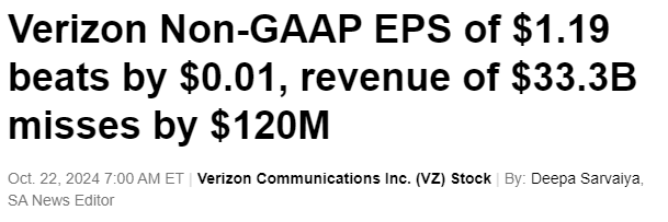 Verizon reports mixed Q3 2024 results