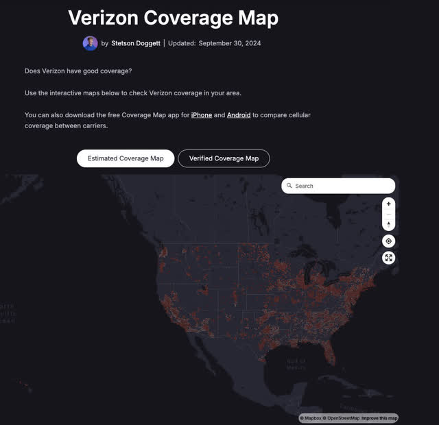 coveragemap.com Verizon 5G