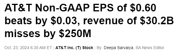 AT&T Q3 2024 results