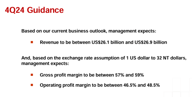 TSMC's IR presentation for Q3 2024