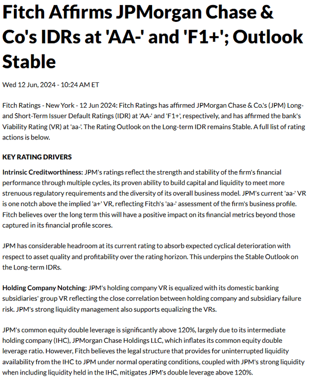 JPMorgan rating action commentary