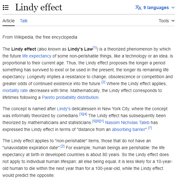 Lindy Effect