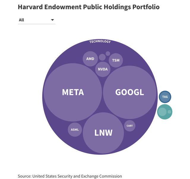 Graphic of Harvard's public equity exposure.
