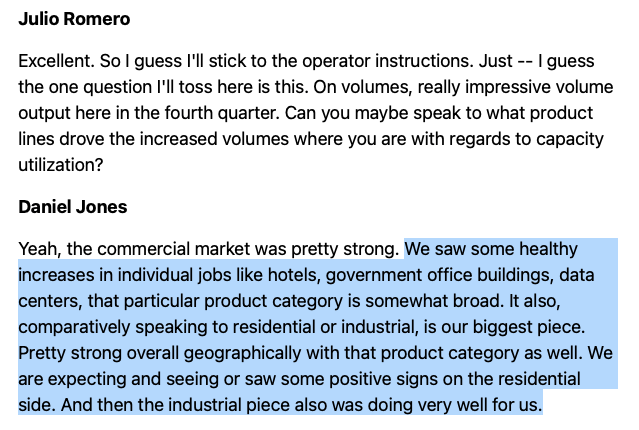 WIRE's Q4 FY 2023 Earnings Transcript