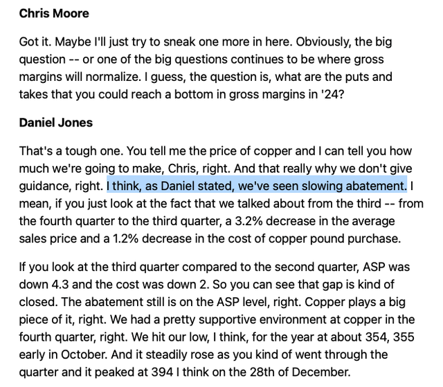 WIRE's Q4 FY 2023 Earnings Conference Call