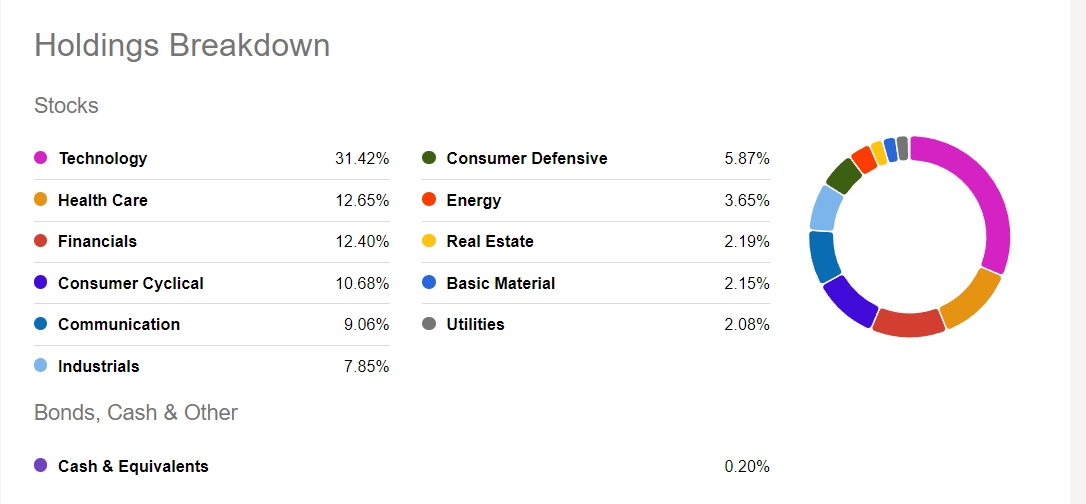 GSUS Holdings Breakdown