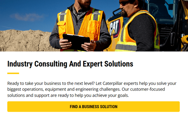 Caterpillar Support and consulting banner