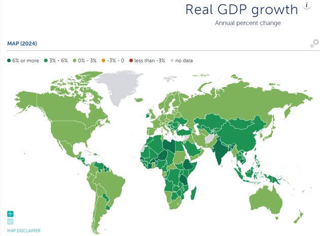 A map of the world with different colored areas Description automatically generated