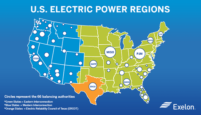 Map of US Electrical Grids