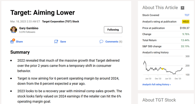 Target 2023 article